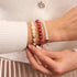 Blaues Karmin | 925er Sterlingsilber | Firefly Glass Garden Armband